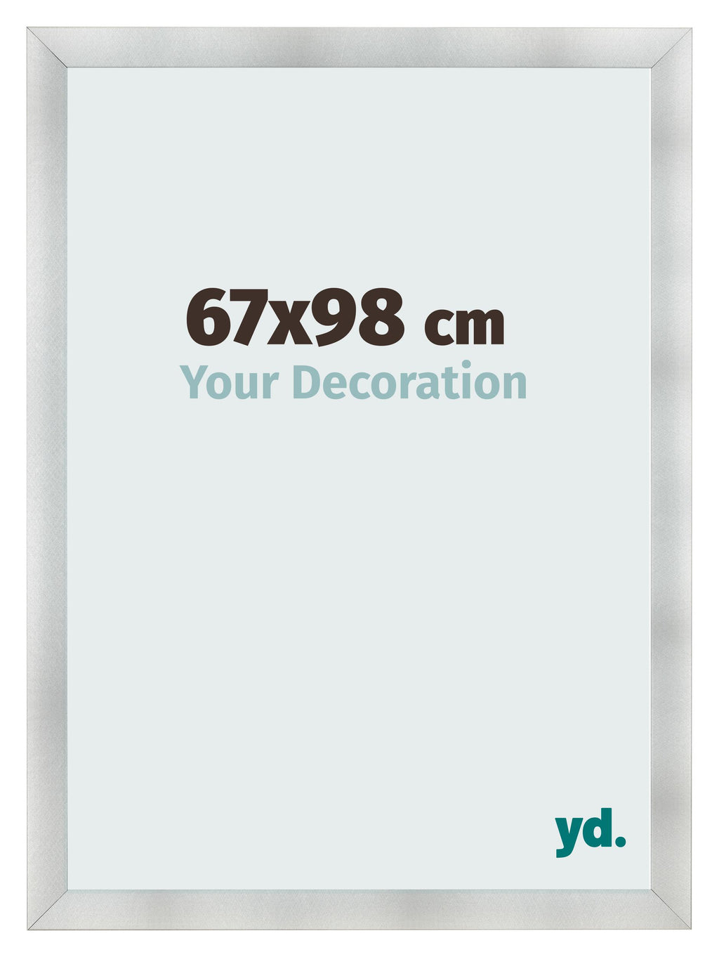 Photo Frame 67x98cm Aluminum Brushed MDF Pisa Front Size | Yourdecoration.com