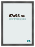 Photo Frame 67x98cm Black Silver Polished MDF Pisa Front Size | Yourdecoration.com