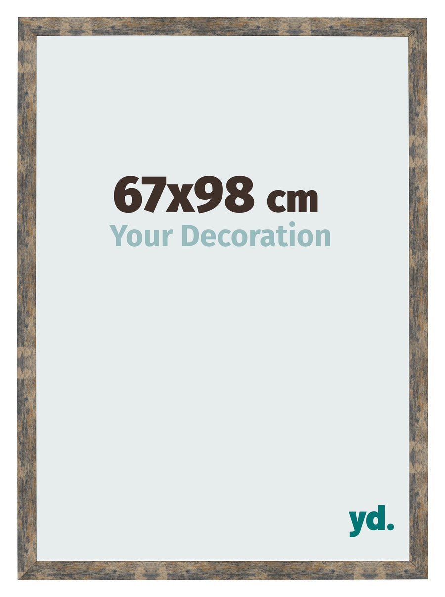 Photo Frame 67x98cm Blue Gold Melange MDF Bologna Front Size | Yourdecoration.com