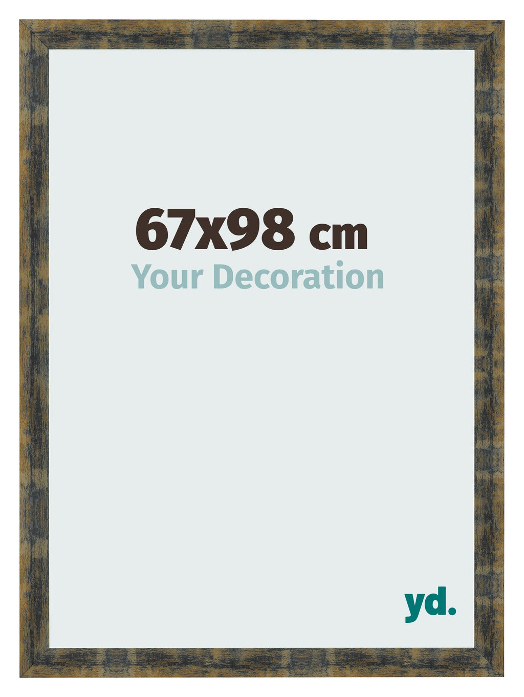 Photo Frame 67x98cm Blue Gold Melange MDF Pisa Front Size | Yourdecoration.com