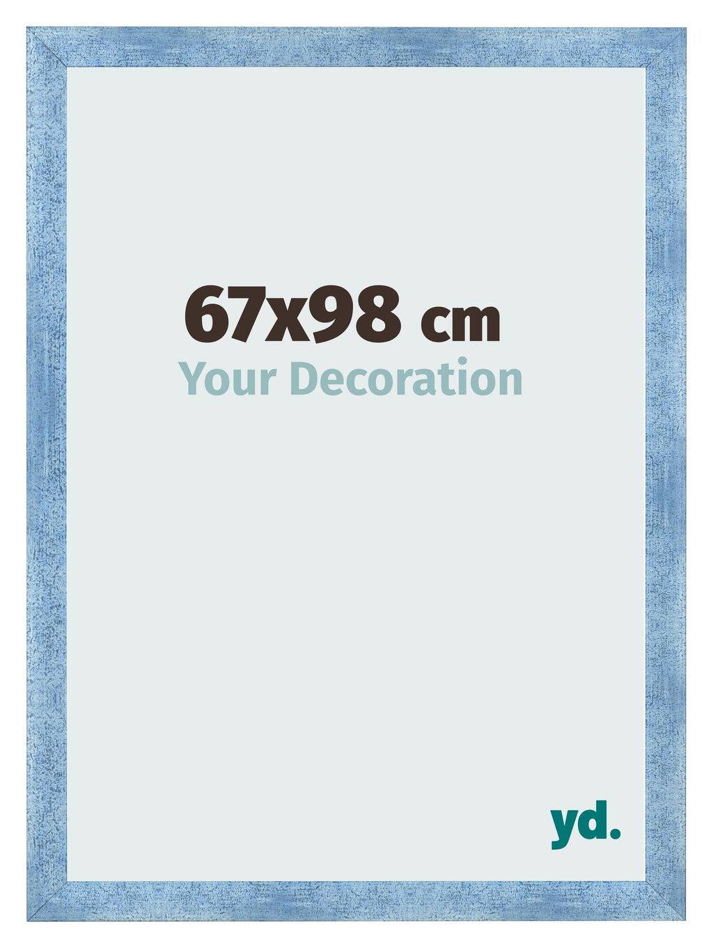 Photo Frame 67x98cm Clear Blue Swept MDF Pisa Front Size | Yourdecoration.com