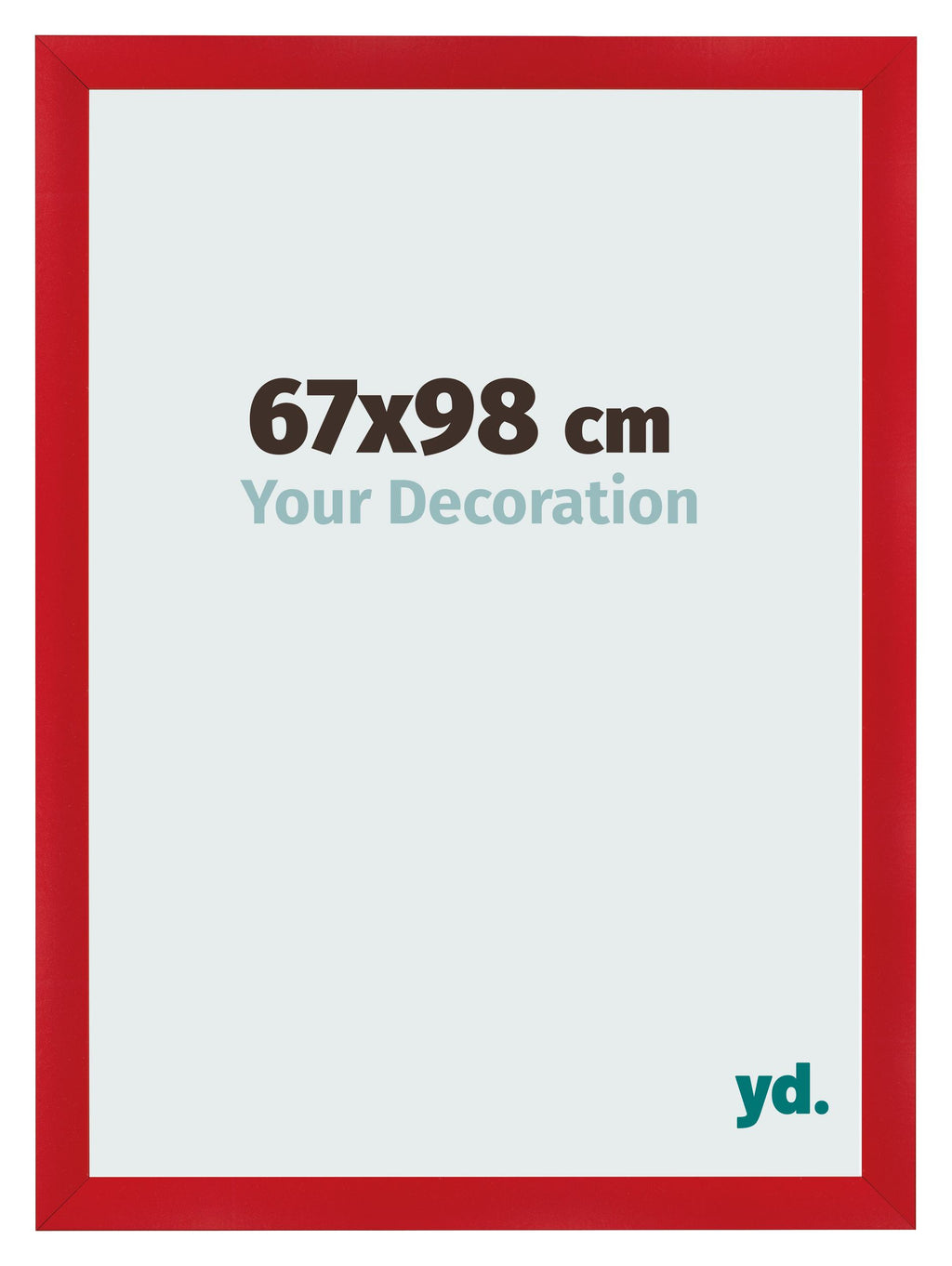 Photo Frame 67x98cm Red MDF Pisa Front Size | Yourdecoration.com