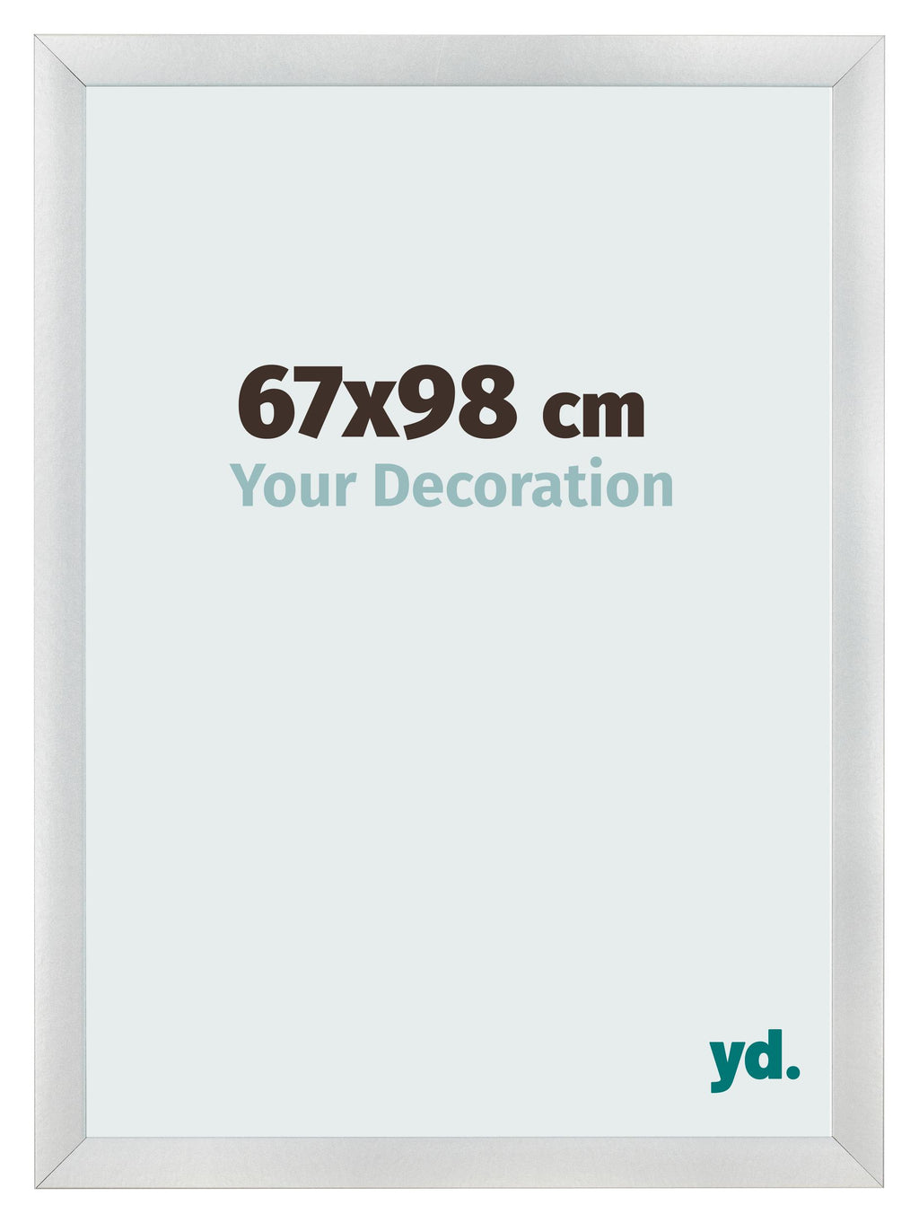 Photo Frame 67x98cm Silver Black Swept MDF Pisa Front Size | Yourdecoration.com