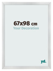 Photo Frame 67x98cm Silver Black Swept MDF Pisa Front Size | Yourdecoration.com