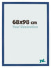 Photo Frame 68x98 cm Dark Blue MDF Bologna Front Size | Yourdecoration.com