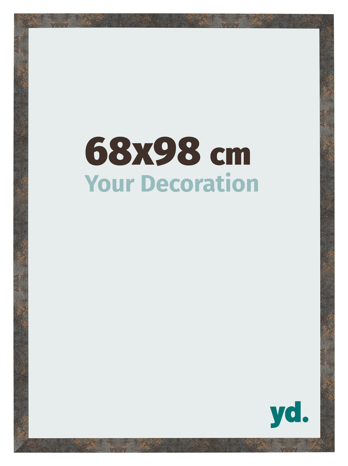 Photo Frame 68x98 cm Oxidized Metal MDF Bologna Front Size | Yourdecoration.com