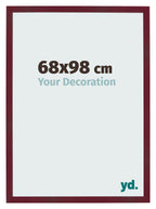 Photo Frame 68x98 cm Wine Red Swept MDF Bologna Front Size | Yourdecoration.com