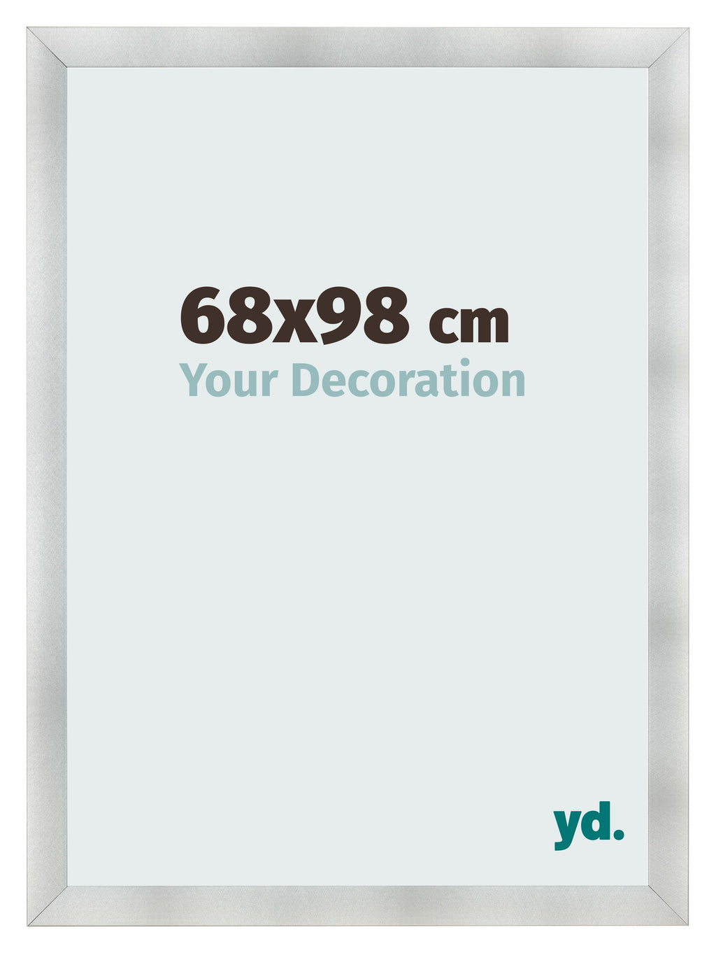 Photo Frame 68x98cm Aluminum Brushed MDF Pisa Front Size | Yourdecoration.com