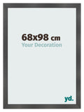 Photo Frame 68x98cm Black Silver Polished MDF Pisa Front Size | Yourdecoration.com