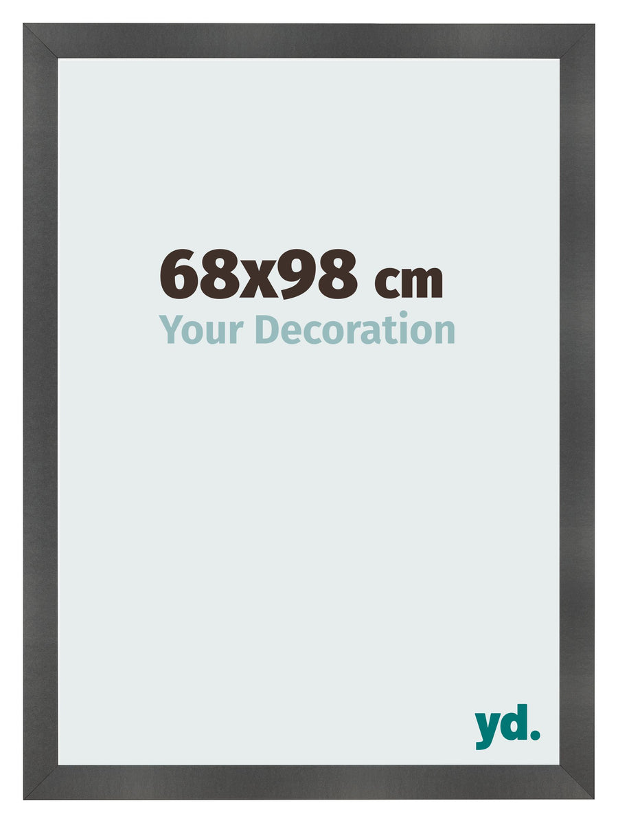 Photo Frame 68x98cm Black Silver Polished MDF Pisa Front Size | Yourdecoration.com