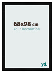 Photo Frame 68x98cm Black Silver Polished MDF Pisa Front Size | Yourdecoration.com