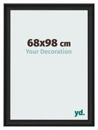 Photo Frame 68x98cm Black Woodgrain MDF Lazio Front Size | Yourdecoration.com