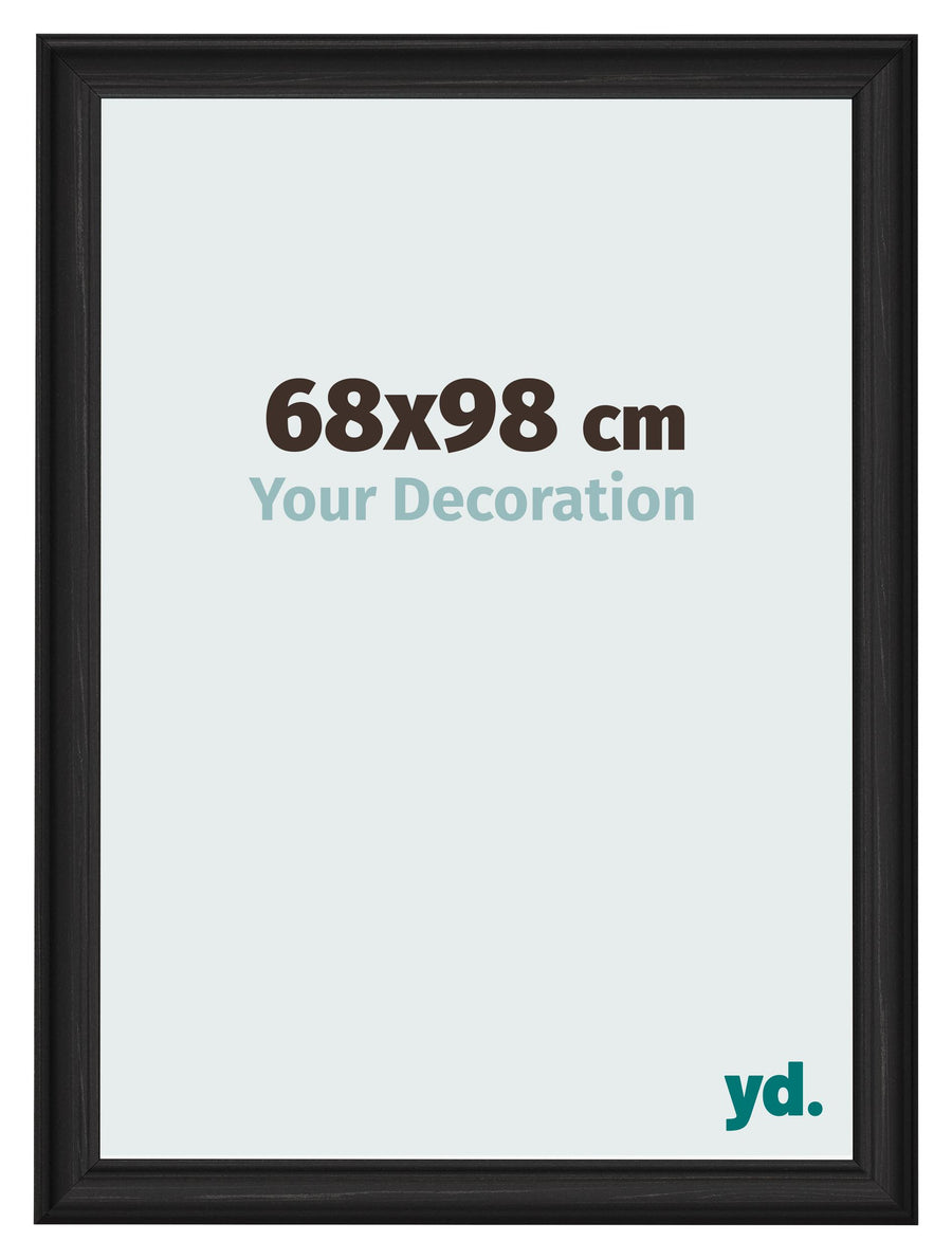 Photo Frame 68x98cm Black Woodgrain MDF Lazio Front Size | Yourdecoration.com