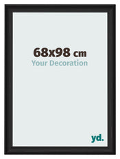 Photo Frame 68x98cm Black Woodgrain MDF Lazio Front Size | Yourdecoration.com
