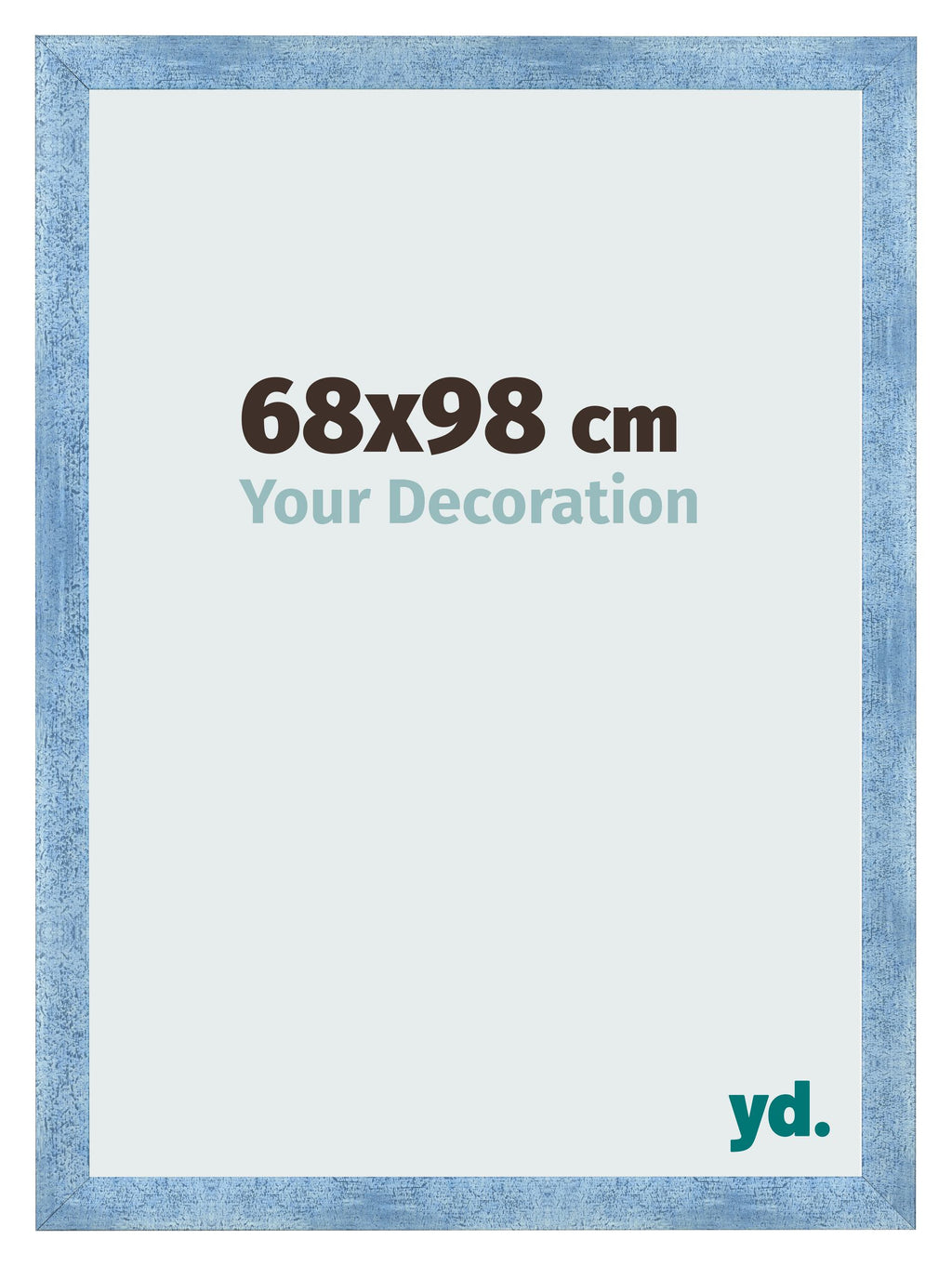 Photo Frame 68x98cm Clear Blue Swept MDF Pisa Front Size | Yourdecoration.com