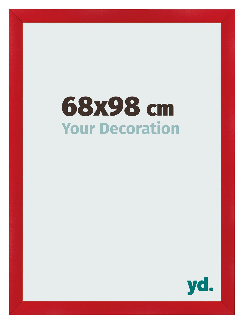 Photo Frame 68x98cm Red MDF Pisa Front Size | Yourdecoration.com