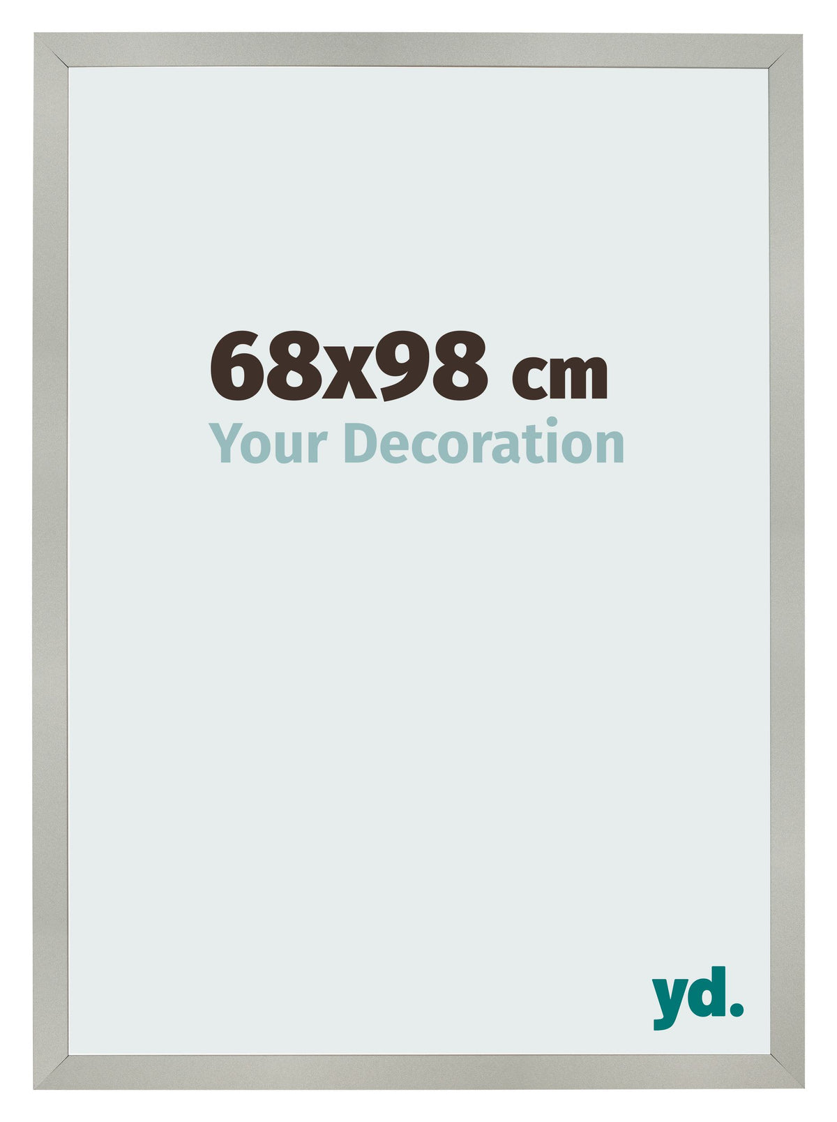 Photo Frame 68x98cm Silver Matte MDF Bologna Front Size | Yourdecoration.com
