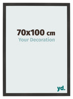 Photo Frame 70x100 cm Black Matte MDF Bologna Front Size | Yourdecoration.com