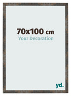 Photo Frame 70x100 cm Oxidized Metal MDF Bologna Front Size | Yourdecoration.com