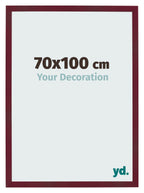 Photo Frame 70x100 cm Wine Red Swept MDF Bologna Front Size | Yourdecoration.com