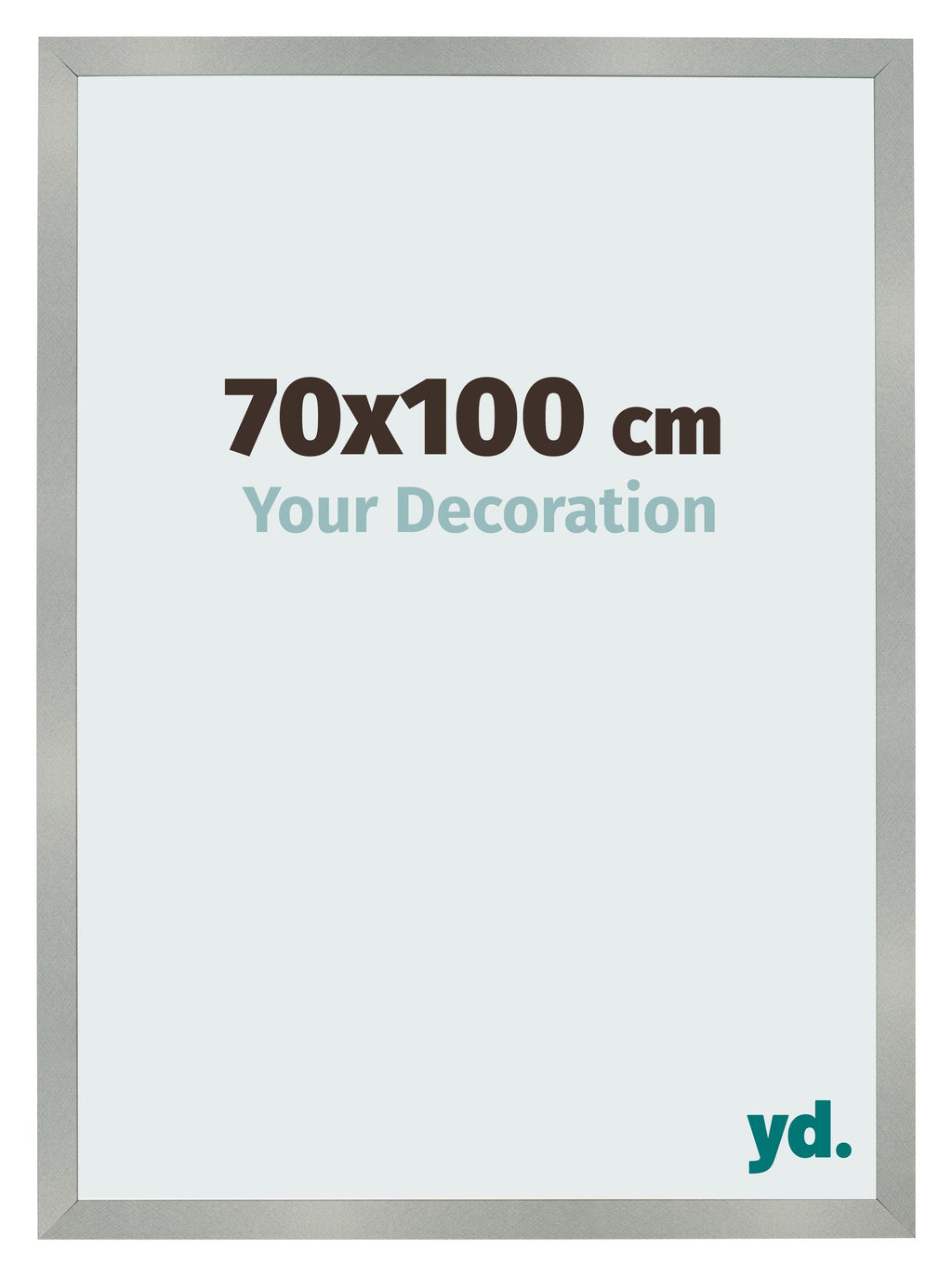 Photo Frame 70x100cm Aluminum Brushed MDF Bologna Front Size | Yourdecoration.com