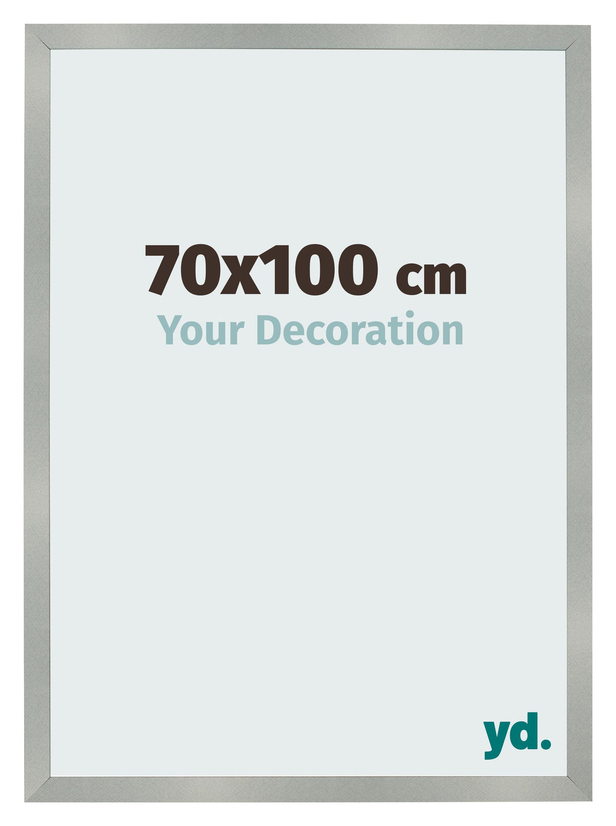 Photo Frame 70x100cm Aluminum Brushed MDF Bologna Front Size | Yourdecoration.com