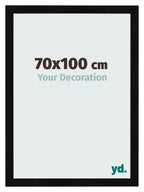 Photo Frame 70x100cm Black Silver Polished MDF Pisa Front Size | Yourdecoration.com