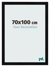 Photo Frame 70x100cm Black Silver Polished MDF Pisa Front Size | Yourdecoration.com