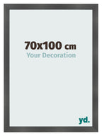 Photo Frame 70x100cm Black Silver Polished MDF Pisa Front Size | Yourdecoration.com