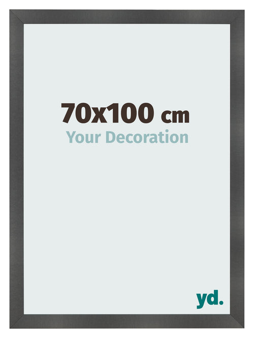 Photo Frame 70x100cm Black Silver Polished MDF Pisa Front Size | Yourdecoration.com