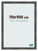 Photo Frame 70x100cm Black Silver Polished MDF Pisa Front Size | Yourdecoration.com