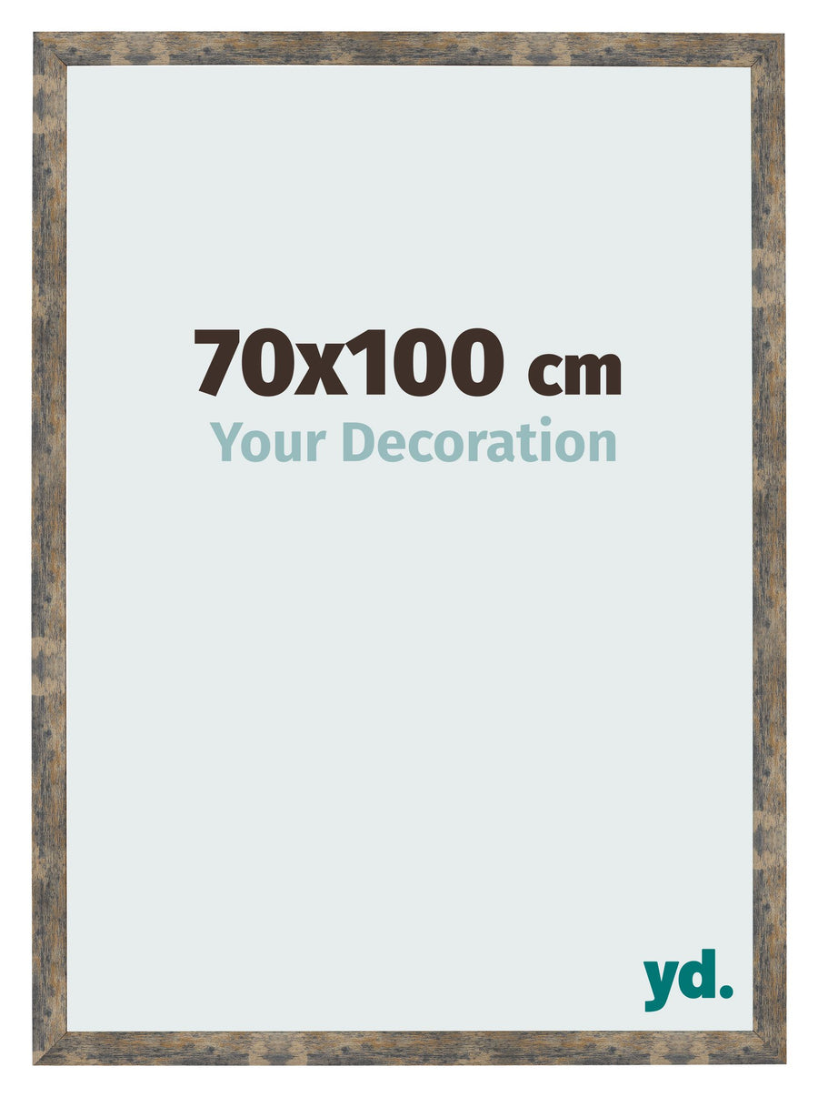 Photo Frame 70x100cm Blue Gold Melange MDF Bologna Front Size | Yourdecoration.com