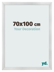 Photo Frame 70x100cm Silver Black Swept MDF Pisa Front Size | Yourdecoration.com