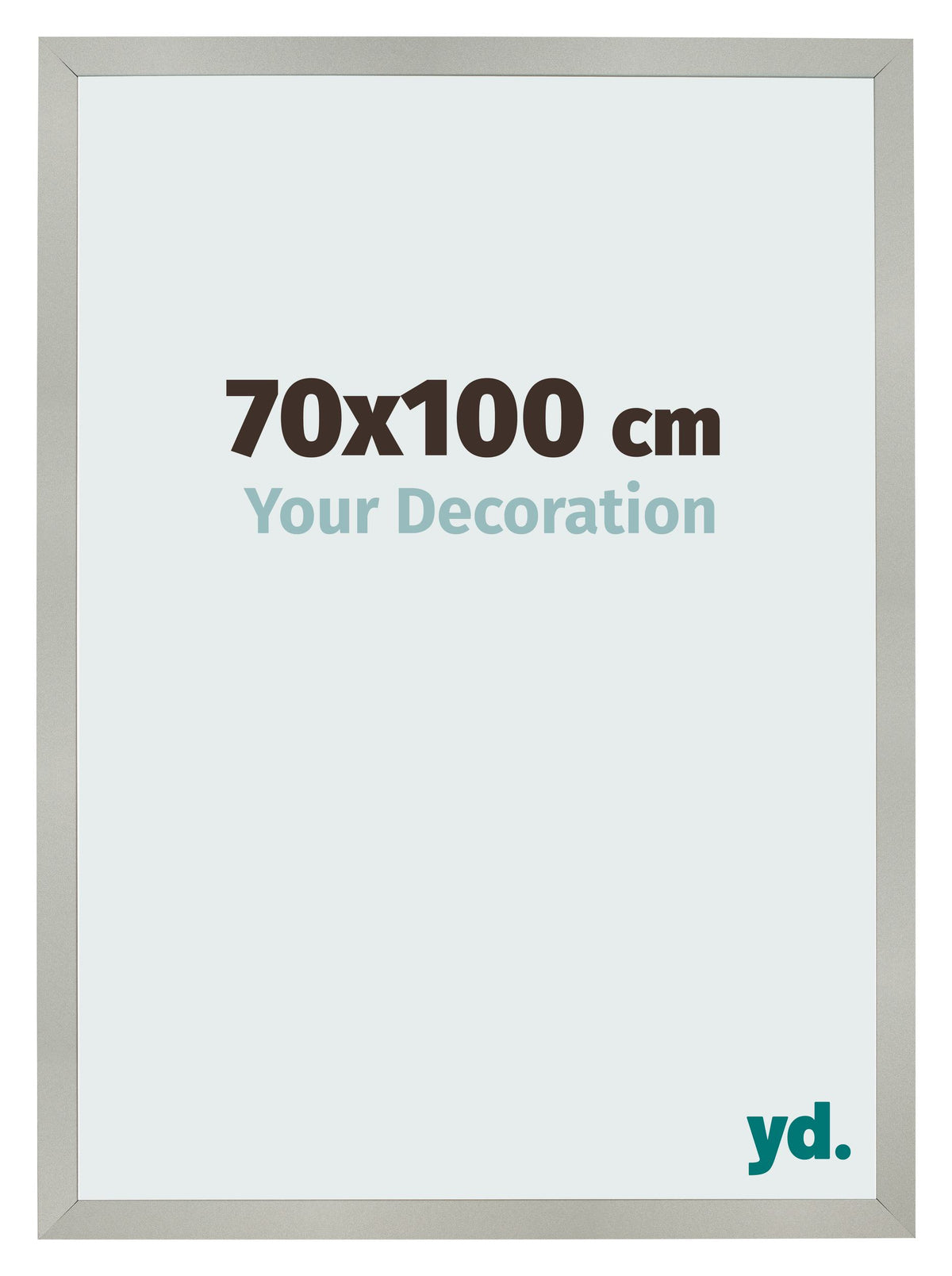Photo Frame 70x100cm Silver Matte MDF Bologna Front Size | Yourdecoration.com