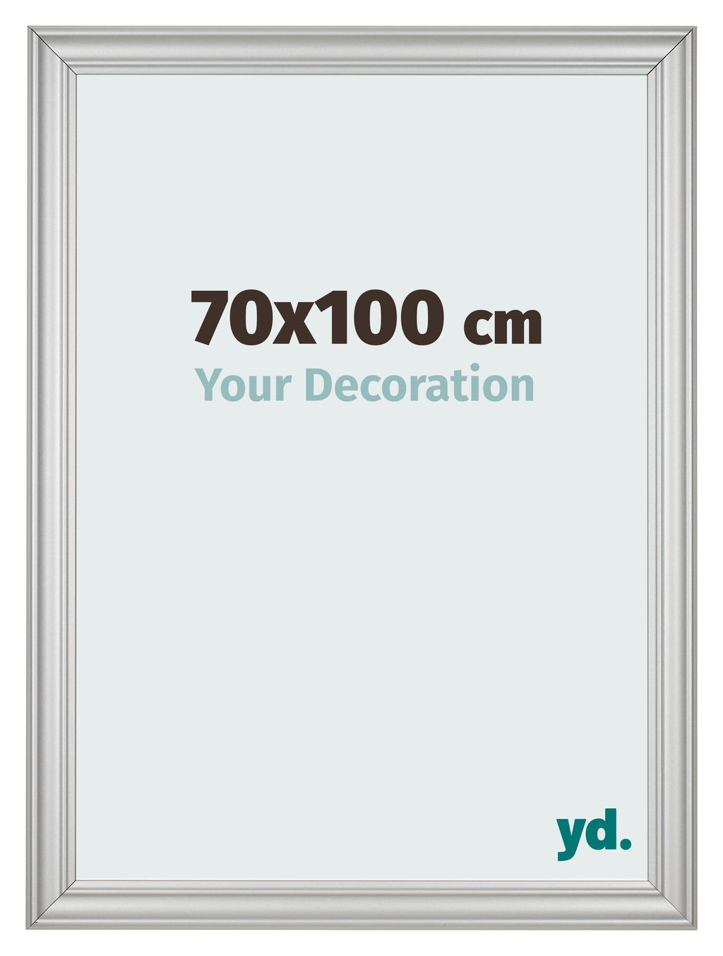 Photo Frame 70x100cm Silver Matte MDF Lazio Front Size | Yourdecoration.com