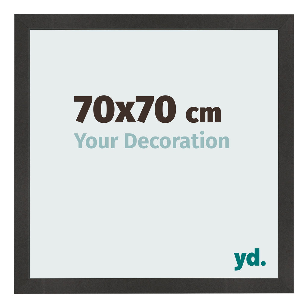 Photo Frame 70x70 cm Black Matte MDF Bologna Front Size | Yourdecoration.com