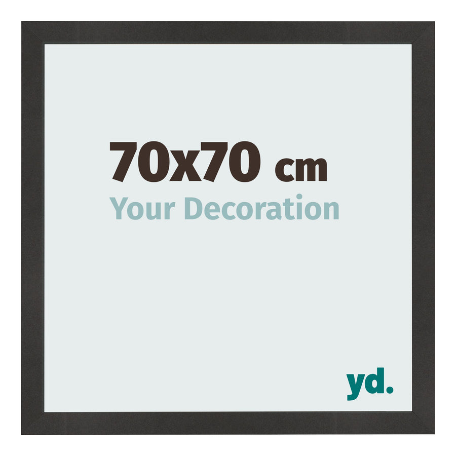 Photo Frame 70x70 cm Black Matte MDF Bologna Front Size | Yourdecoration.com