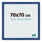 Photo Frame 70x70 cm Dark Blue MDF Bologna Front Size | Yourdecoration.com