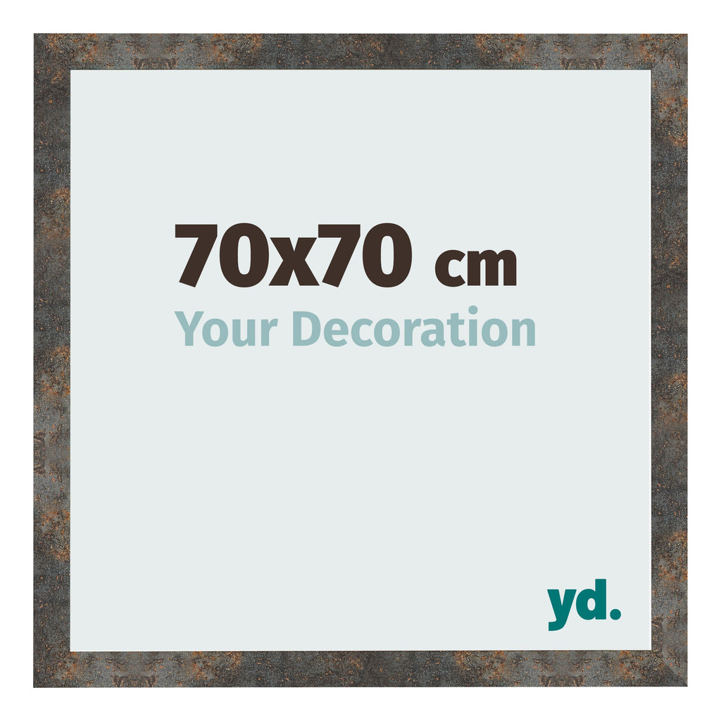 Photo Frame 70x70 cm Oxidized Metal MDF Bologna Front Size | Yourdecoration.com