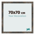 Photo Frame 70x70 cm Oxidized Metal MDF Bologna Front Size | Yourdecoration.com