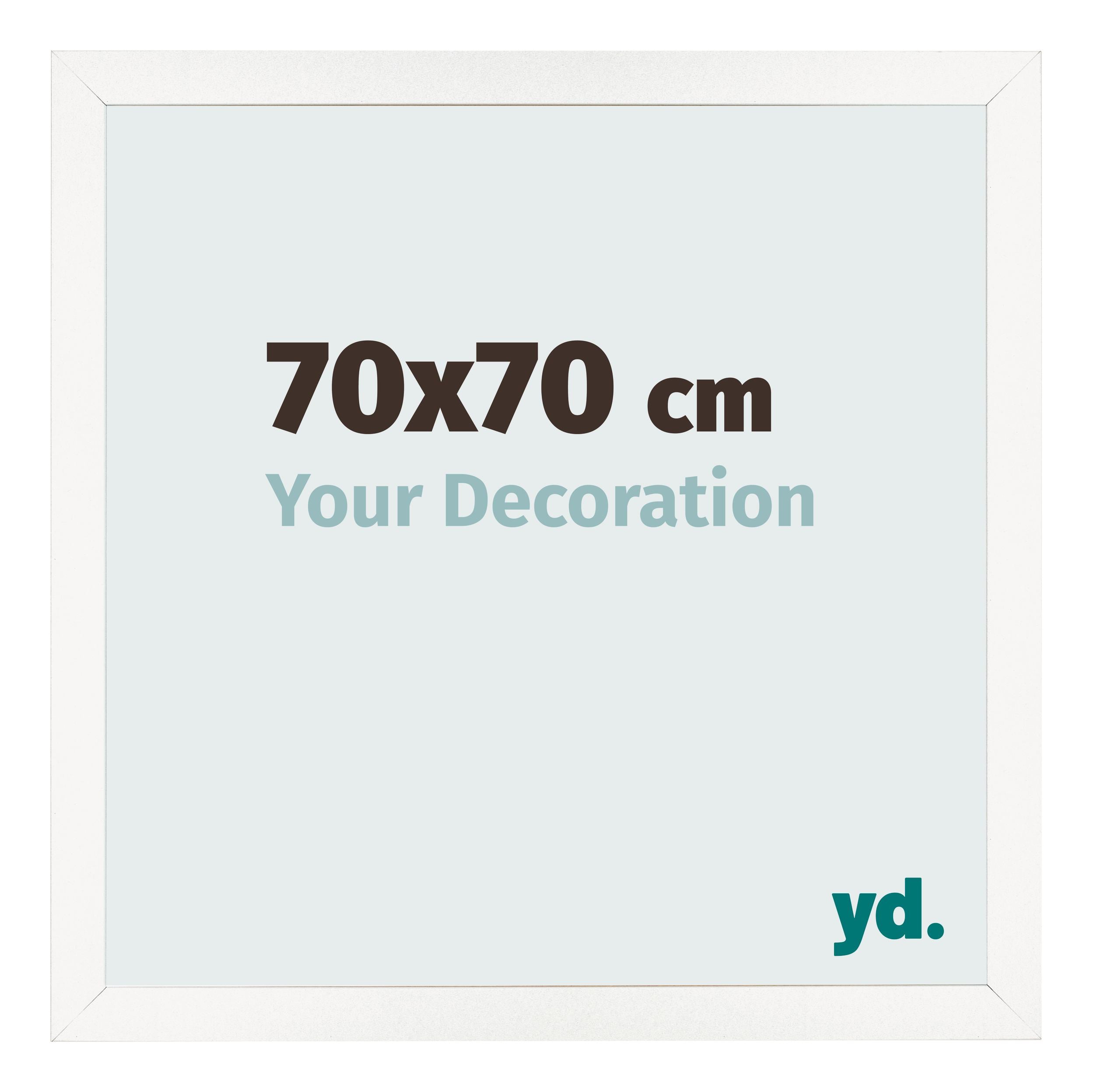 Photo Frame 70x70 cm White High Gloss MDF Bologna Front Size | Yourdecoration.com