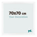 Photo Frame 70x70 cm White Matte MDF Bologna Front Size | Yourdecoration.com