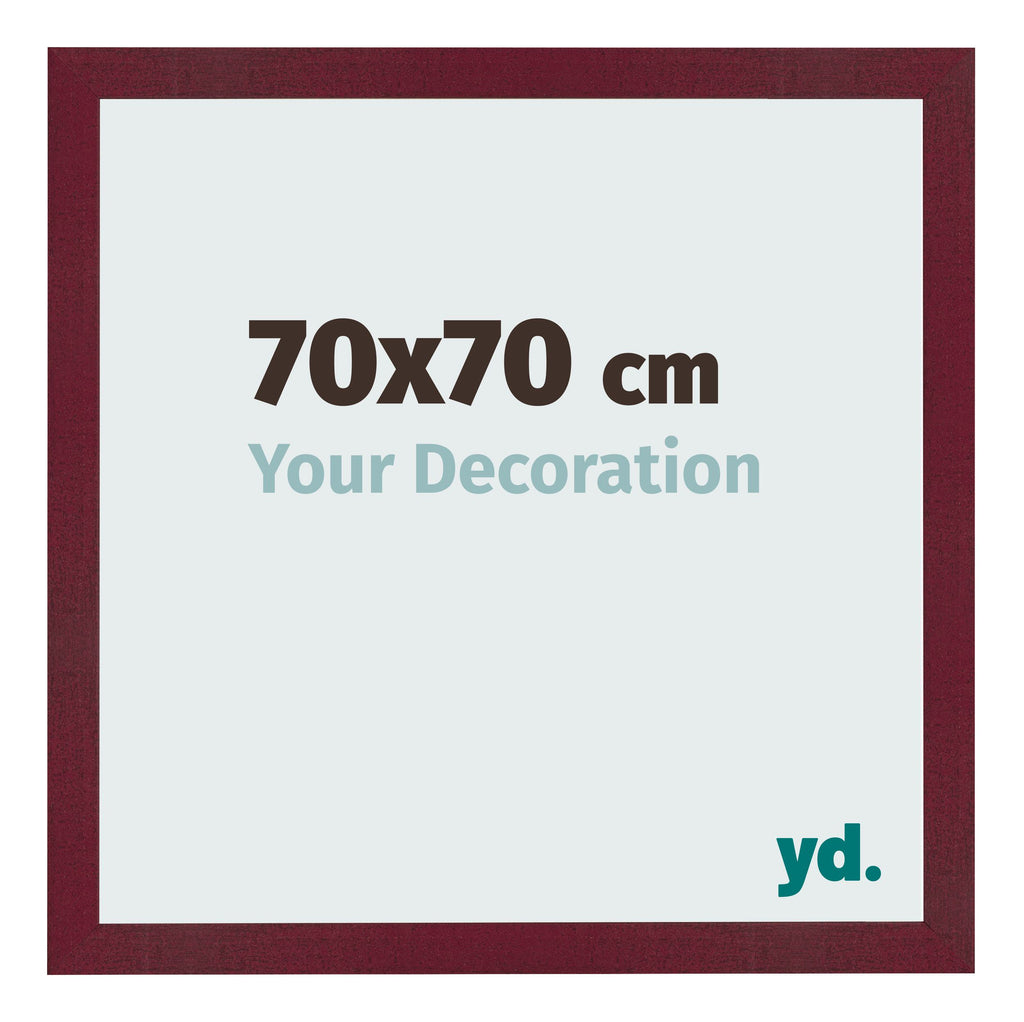 Photo Frame 70x70 cm Wine Red Swept MDF Bologna Front Size | Yourdecoration.com