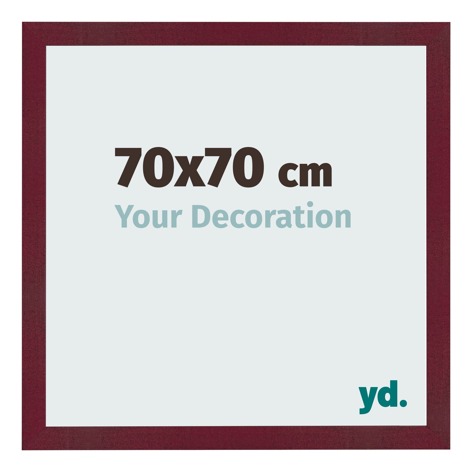 Photo Frame 70x70 cm Wine Red Swept MDF Bologna Front Size | Yourdecoration.com