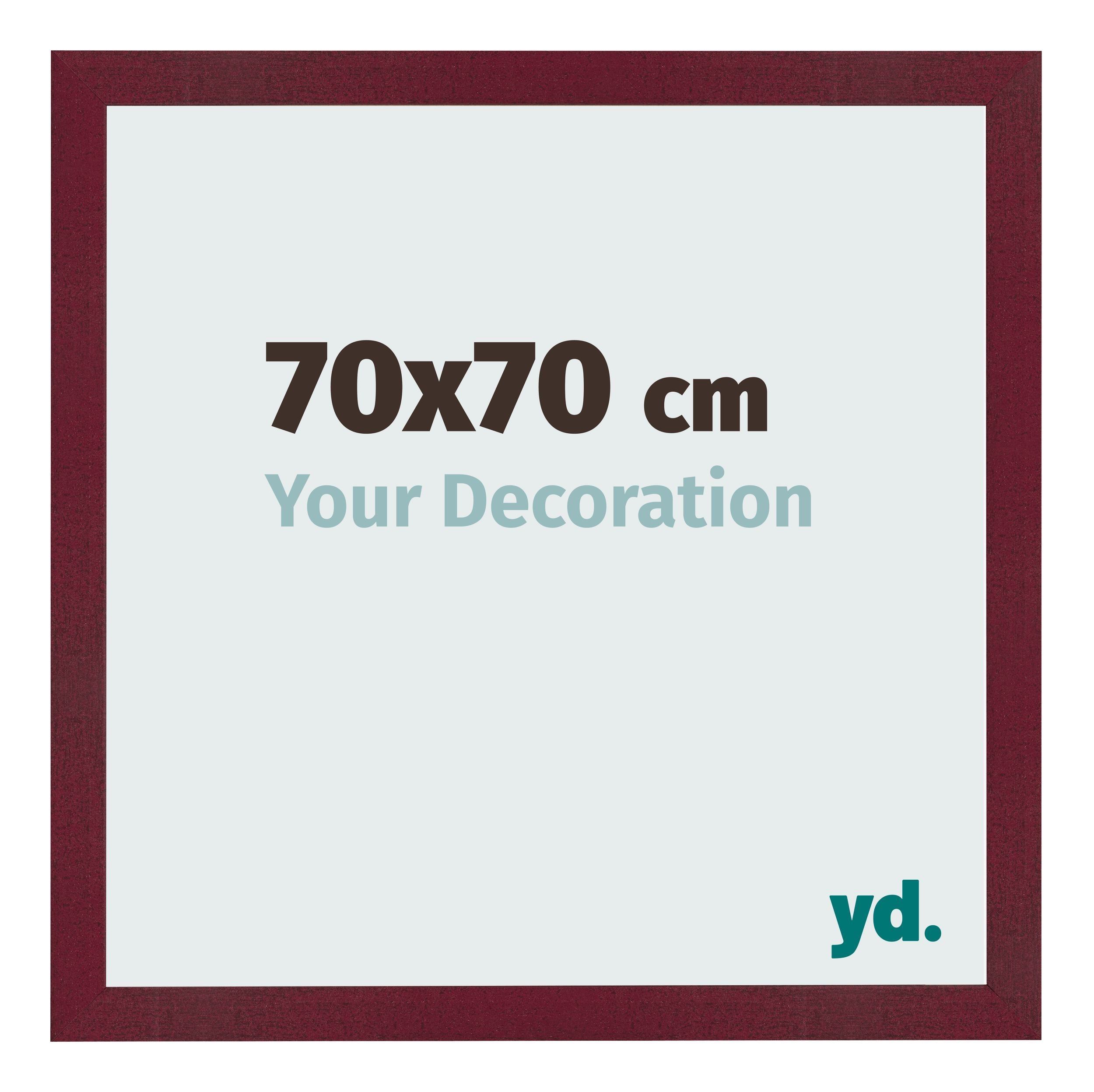 Photo Frame 70x70 cm Wine Red Swept MDF Bologna Front Size | Yourdecoration.com