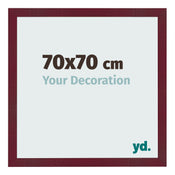 Photo Frame 70x70 cm Wine Red Swept MDF Bologna Front Size | Yourdecoration.com