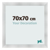 Photo Frame 70x70cm Aluminum Brushed MDF Pisa Front Size | Yourdecoration.com