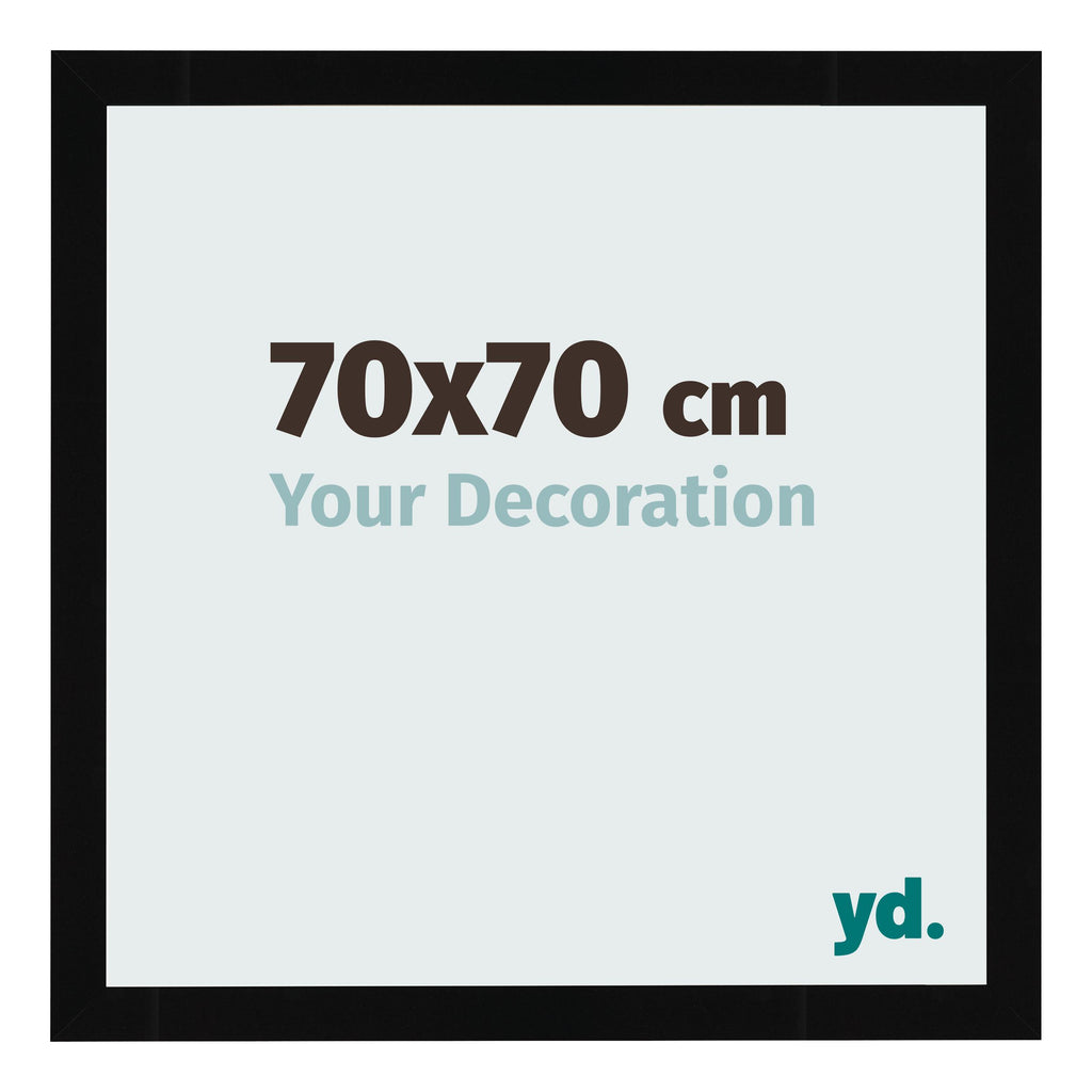 Photo Frame 70x70cm Black High Gloss MDF Bologna Front Size | Yourdecoration.com