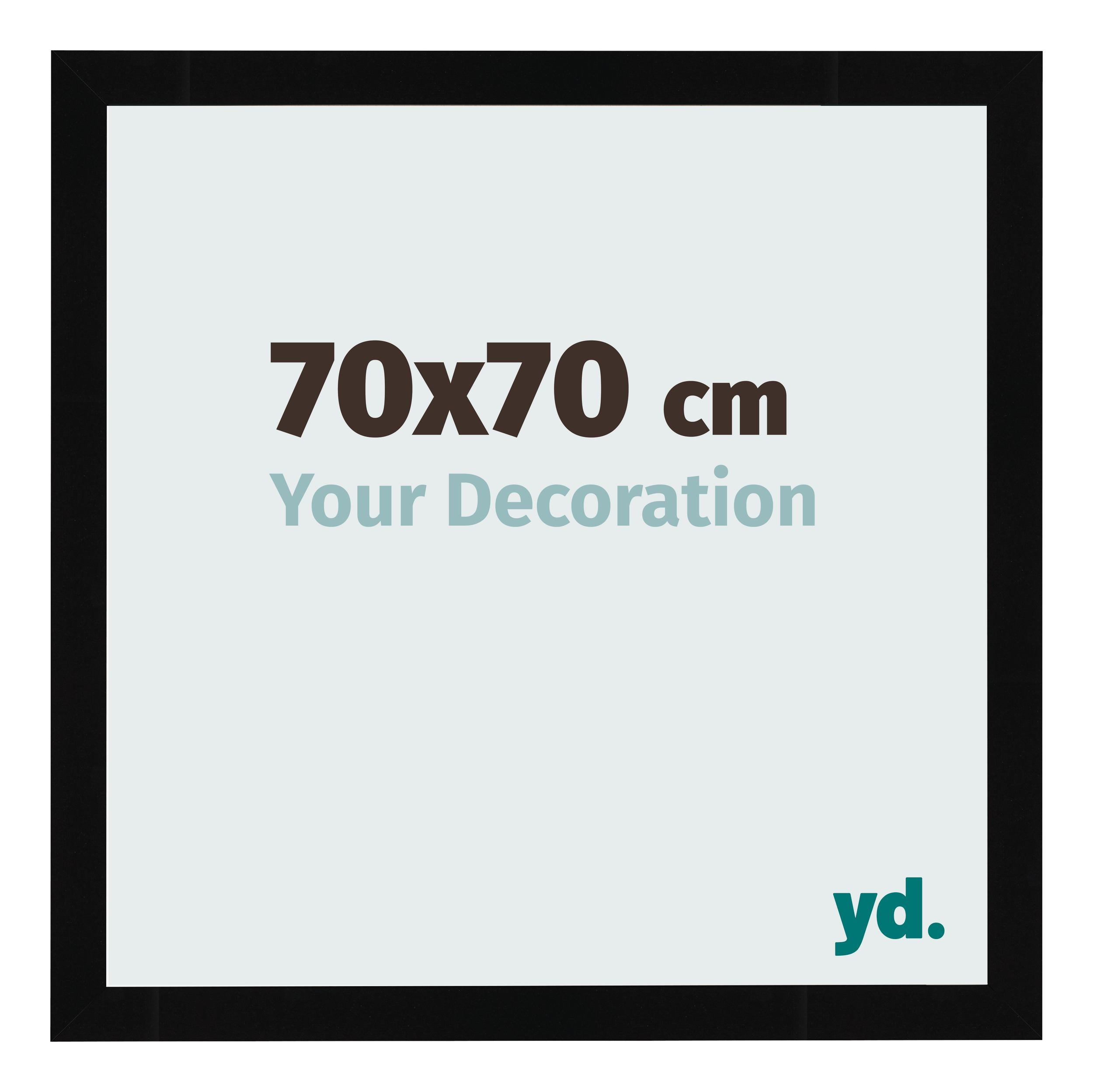 Photo Frame 70x70cm Black High Gloss MDF Bologna Front Size | Yourdecoration.com