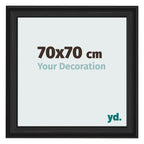 Photo Frame 70x70cm Black Woodgrain MDF Lazio Front Size | Yourdecoration.com